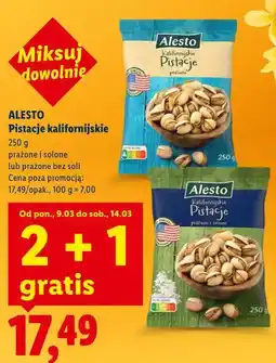 Lidl Pistacje kalifornijskie oferta