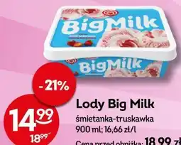 Żabka Lody Big Milk śmietanka-truskawka oferta