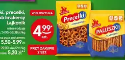 Żabka Paluszki, precelki, talarki lub krakersy Lajkonik różne rodzaje oferta