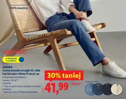 Lidl Jeansy damskie straight fit, wide leg lub super skinny fit push-up oferta