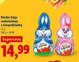 Lidl Kinder Zając czekoladowy z niespodzianką oferta