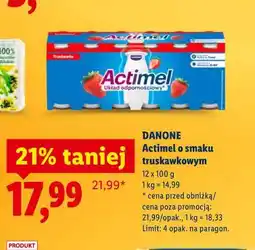 Lidl Actimel o smaku truskawkowym oferta