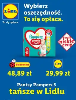 Lidl Pieluchomajtki Pampers Pants różne rodzaje oferta