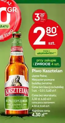 Żabka Piwo Kasztelan Jasne Pełne Niepasteryzowane butelka zwrotna oferta
