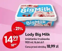 Żabka Lody Big Milk śmietanka-truskawka oferta