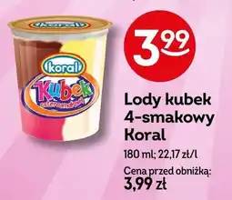 Żabka Lody kubek 4-smakowy oferta