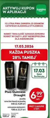 Żabka Piwo Guinness Draught oferta