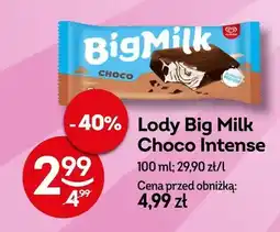 Żabka Lody Big Milk Choco Intense oferta