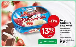 Żabka Lody Kolorowe Lato śmietankowo-truskawkowo-czekoladowe oferta