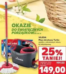 Kaufland Mop obrotowy Turbo wiadro z obrotowym sitem, kij teleskopowy oferta