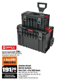 OBI Zestaw skrzyń Qbrick System: One Cart + Pro 500 Basic oferta