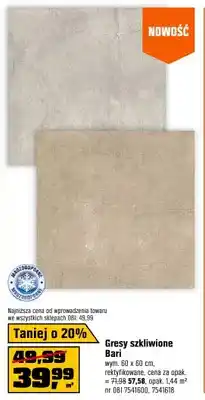 OBI Gresy szkliwione Bari oferta