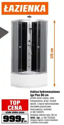 OBI Kabina hydromasażowa Iga Plus 80 cm oferta