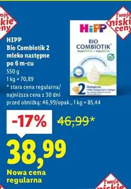 Lidl HiPP Bio Combiotik 2 mleko następne po 6 m-cu oferta