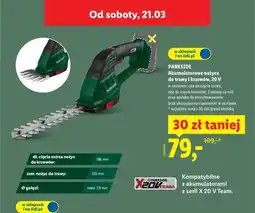 Lidl Akumulatorowe nożyce do trawy i krzewów 20 V oferta