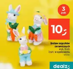 Dealz Zestaw zajączków ceramicznych 3 szt. w opakowaniu oferta