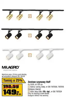 OBI Zestaw szynowy Volf złoty oferta