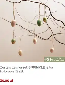 Homla Zestaw zawieszek SPRINKLE jajka kolorowe 12 szt oferta