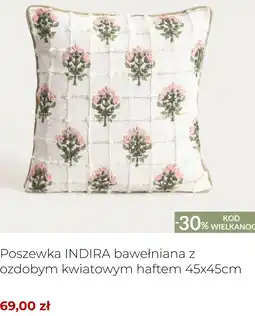 Homla Poszewka INDIRA bawełniana z ozdobnym kwiatowym haftem 45x45cm oferta