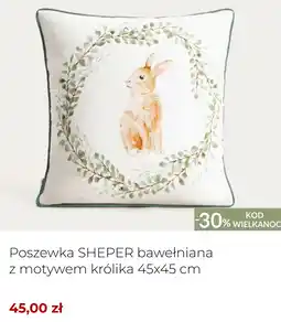 Homla Poszewka SHEPER bawełniana z motywem królika 45x45 cm oferta