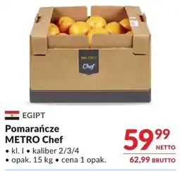 Makro Pomarańcze Pomarańcze METRO Chef kl. I kaliber 3/4 oferta