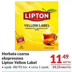 Makro Herbata czarna ekspresowa Lipton Yellow Label oferta