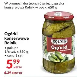 Makro Ogórki konserwowe Rolnik oferta
