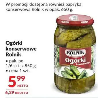 Makro Ogórki konserwowe Rolnik oferta