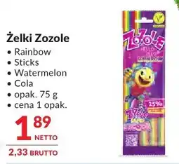 Makro Żelki Zozole Rainbow, Sticks, Watermelon, Cola oferta