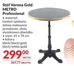 Makro Stół Verona Gold METRO Professional oferta