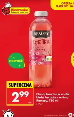Biedronka Napój Ice Tea o smaku białej herbaty z wiśnią oferta