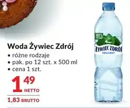 Makro Woda Żywiec Zdrój różne rodzaje oferta