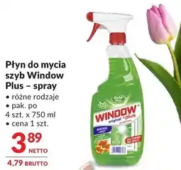 Makro Płyn do mycia szyb Window Plus - spray różne rodzaje oferta