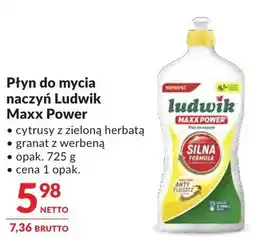 Makro Płyn do mycia naczyń Ludwik Maxx Power z witaminą zieloną herbatą, granat z werbeną oferta