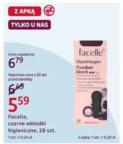 Rossmann Wkładki higieniczne Facelle oferta