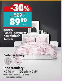 Biedronka Pościel satyna bawełniana 160 cm oferta