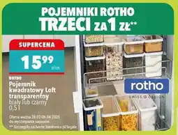 Biedronka Pojemnik kwadratowy Loft transparentny oferta