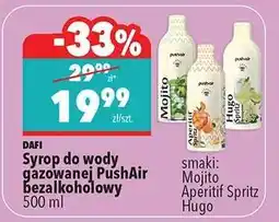 Biedronka Syrop do wody gazowanej PushAir bezalkoholowy oferta