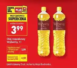 Biedronka Olej rzepakowy Wyborny, 1 l oferta