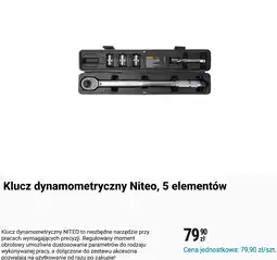 Biedronka Klucz dynamometryczny Niteo, 5 elementów oferta