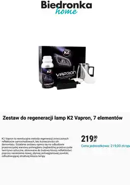 Biedronka Zestaw do regeneracji lamp K2 Vapron, 7 elementów oferta