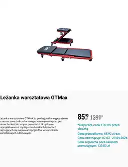 Biedronka Leżanka warsztatowa GTMax oferta