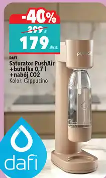 Biedronka Dafi Saturator PushAir +butelka 0,7 l +nab3j CO2 oferta