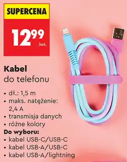Biedronka Kabel do telefonu oferta