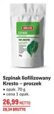 Makro Szpinak liofilizowany Kresto - proszek oferta