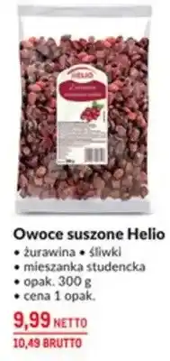 Makro Owoce suszone Helio żurawina śliwki mieszanka studencka oferta