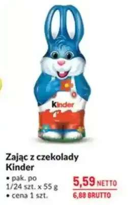 Makro Zając z czekolady Kinder oferta