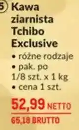 Makro Kawa ziarnista Tchibo Exclusive - różne rodzaje oferta