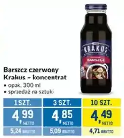 Makro Barszcz czerwony Krakus - koncentrat oferta