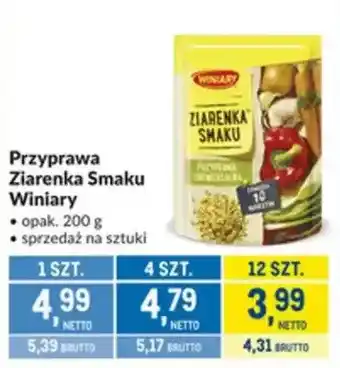 Makro Przyprawa Ziarenka Smaku Winiary oferta